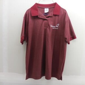 VF Solutions Qwest Spirit of Service Polo Shirt Maroon Burgundy Mens Medium M